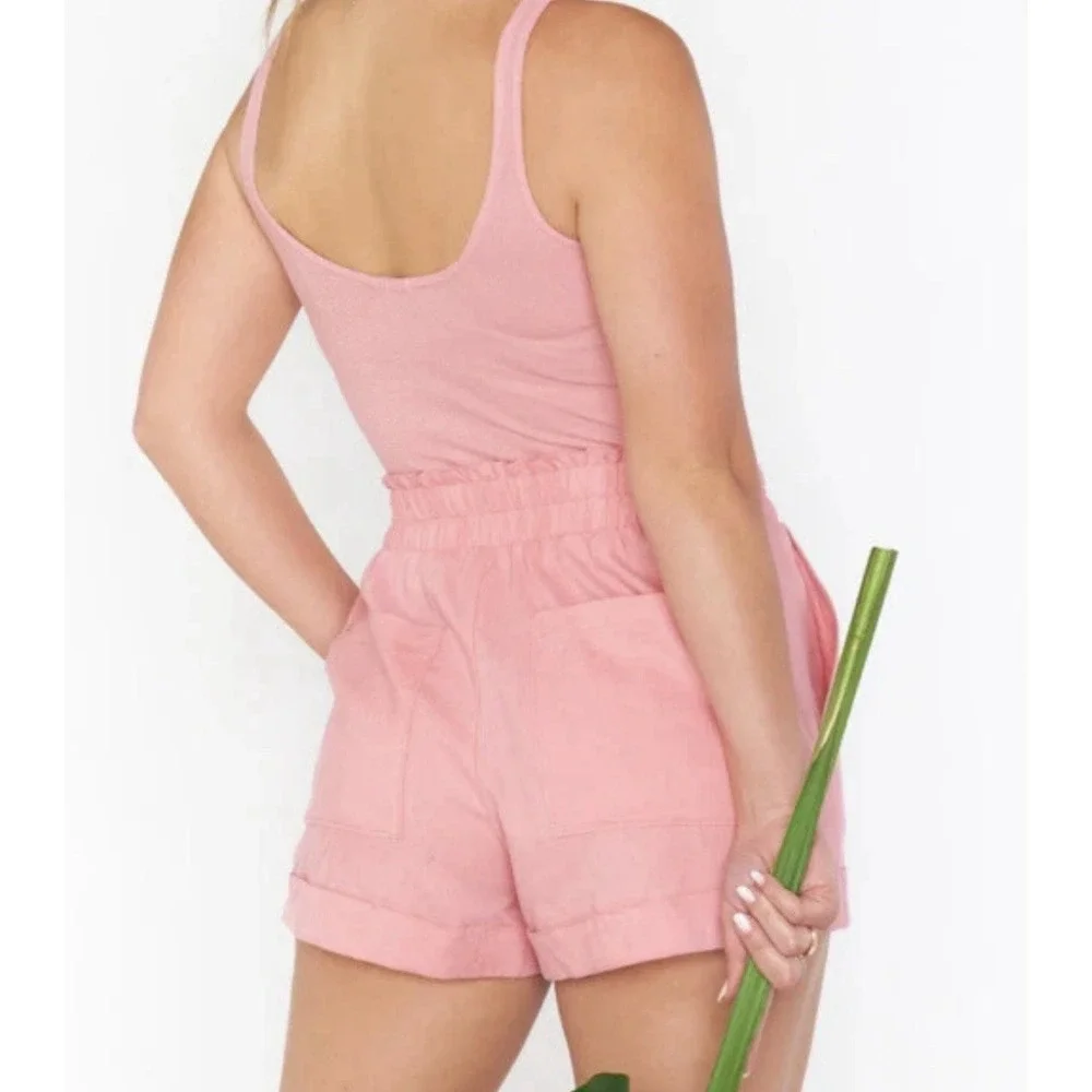 NWT Show Me‎ Your Mumu Women's Han's Linen Pink Size XS